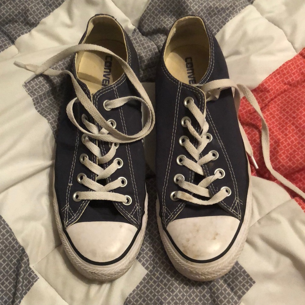 Navy blue Converse worn a handful of times